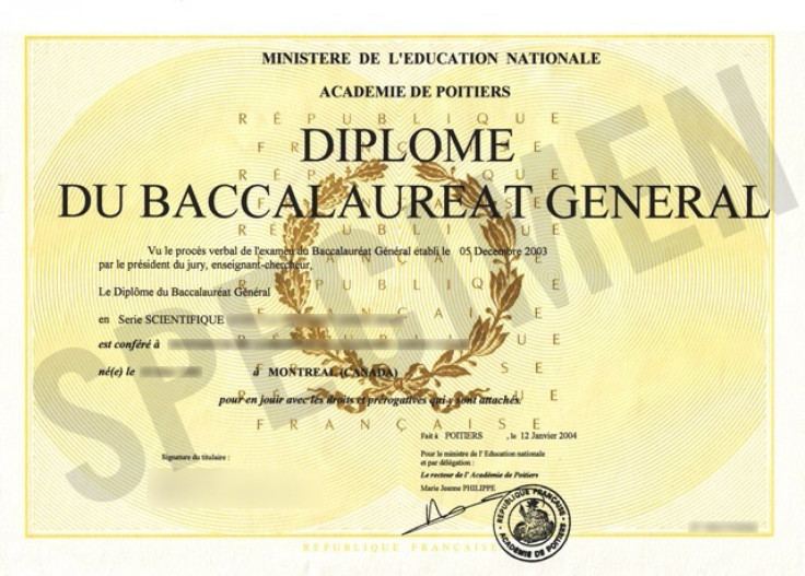 baccalauréat diploma