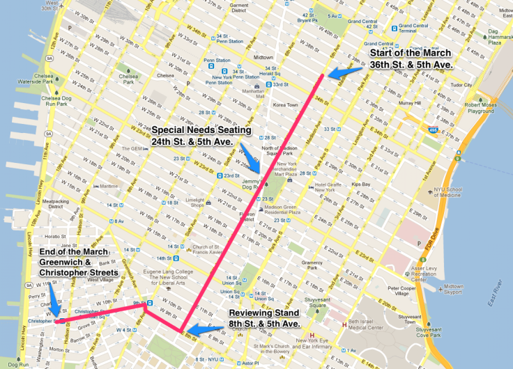 Pride Parade 2013: NYC Route Map