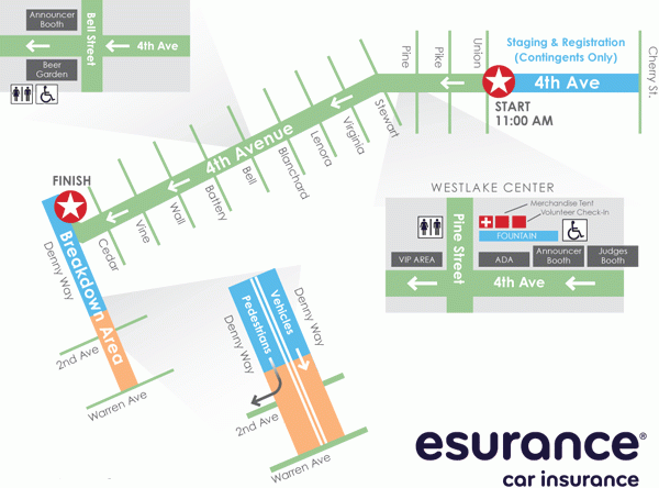 Pride Parade 2013: Seattle Route Map