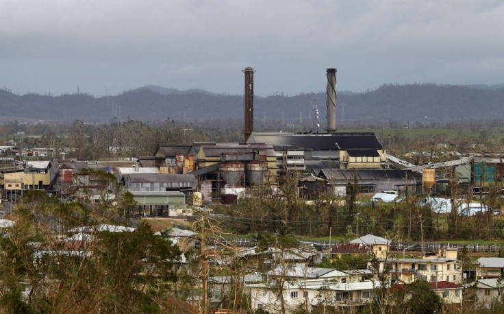 A sugar processing plant stands in the middle of Cyclone Yasi damaged Tully in northern Australian