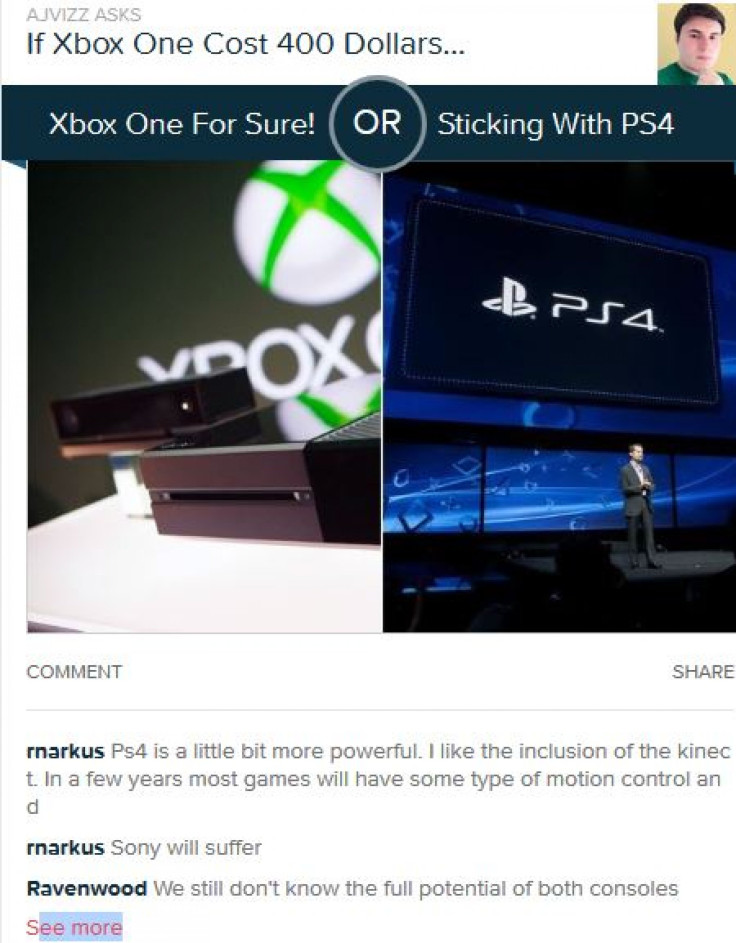 PS4 Xbox One Poll
