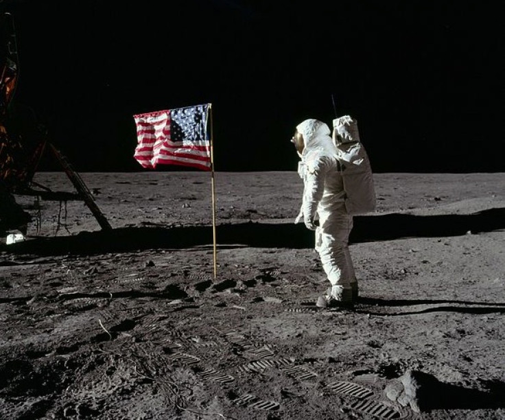 man on the moon flag