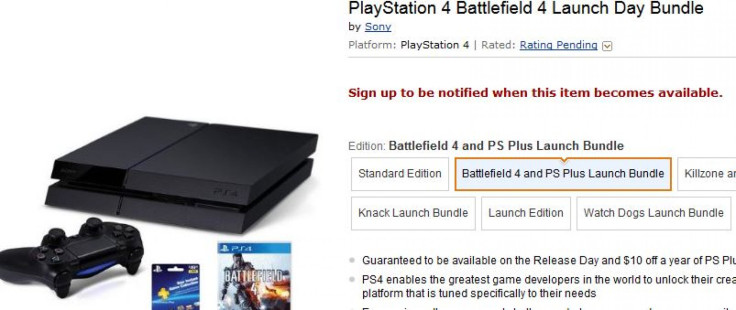 PS4 Amazon Sold Out 1