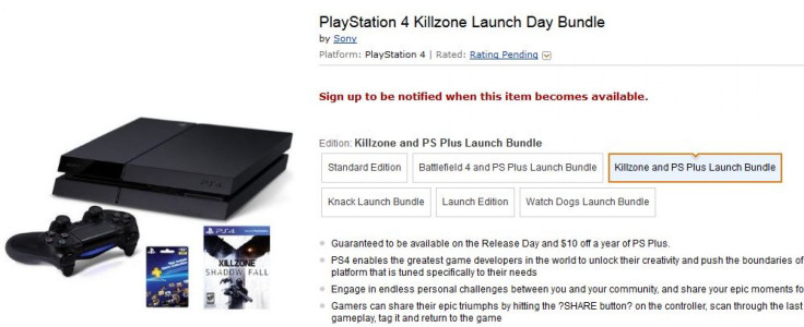 PS4 Amazon Sold Out 2