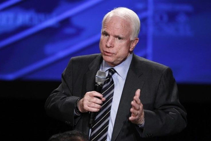 U.S. Senator John McCain (R-AZ) speaks at the 2010 meeting of the Wall Street Journal CEO Council in Washington November 15, 2010.
