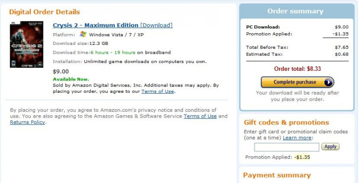 Crysis 2 Max Edition Amazon