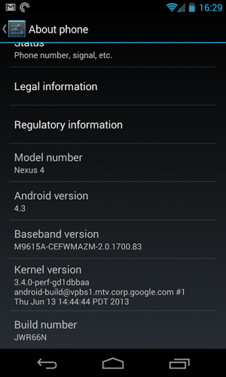 Android 4.3 Operating System