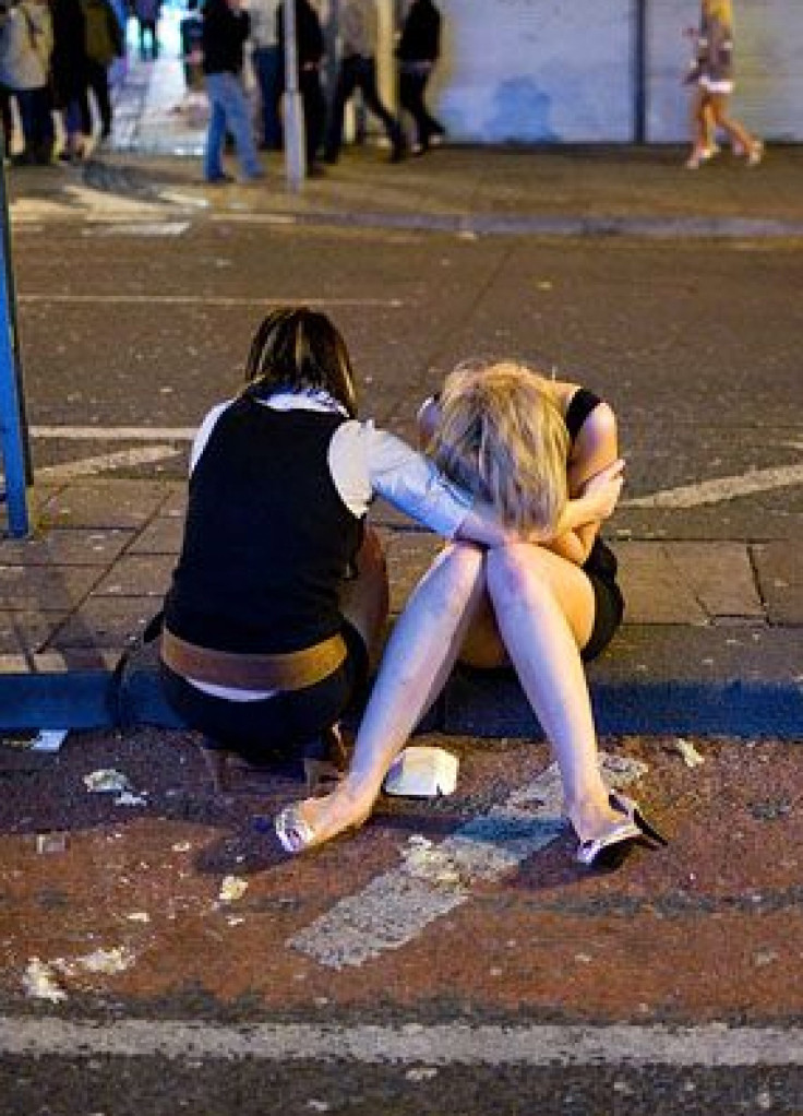 British women passed out from binge drinking