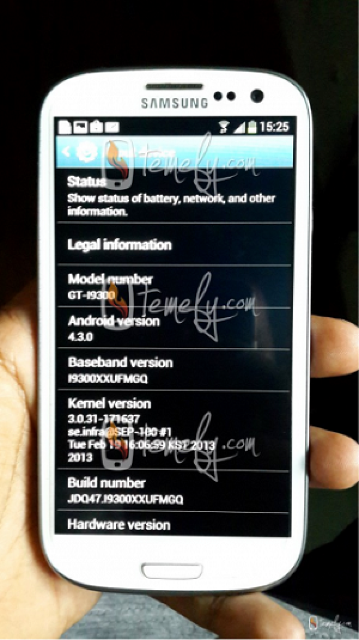 Samsung Galaxy S3, Android 4.3
