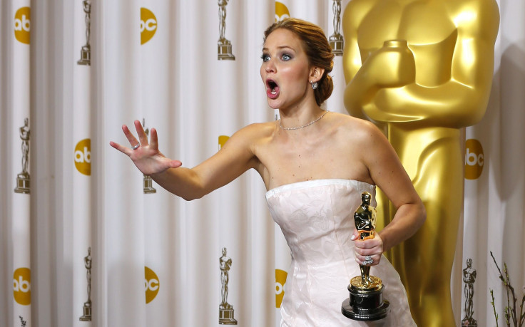 Jennifer Lawrence with her Oscar