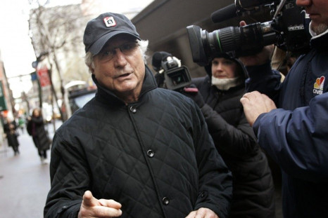 Bernie Madoff outside his penthouse home, bought with stolen money, in Manhattan in 2008. 