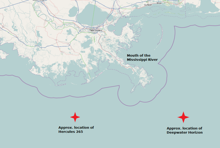 Hercules rig fire locator map