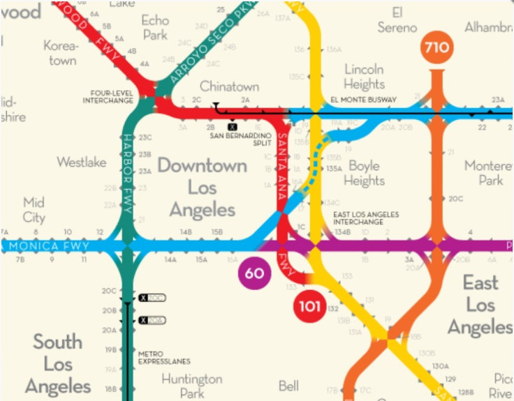 Los Angeles Freeway Map