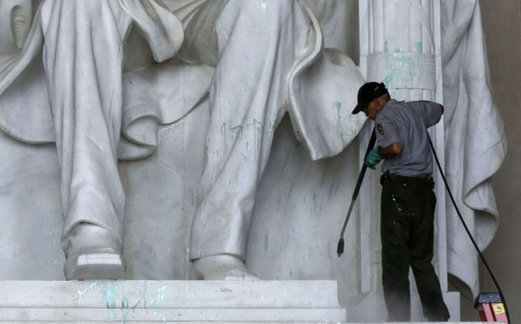 Lincoln Memorial Vandal
