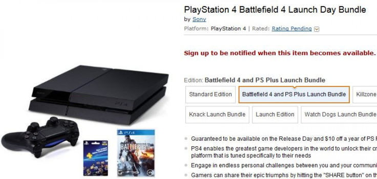 PS4 Sold Out Amazon