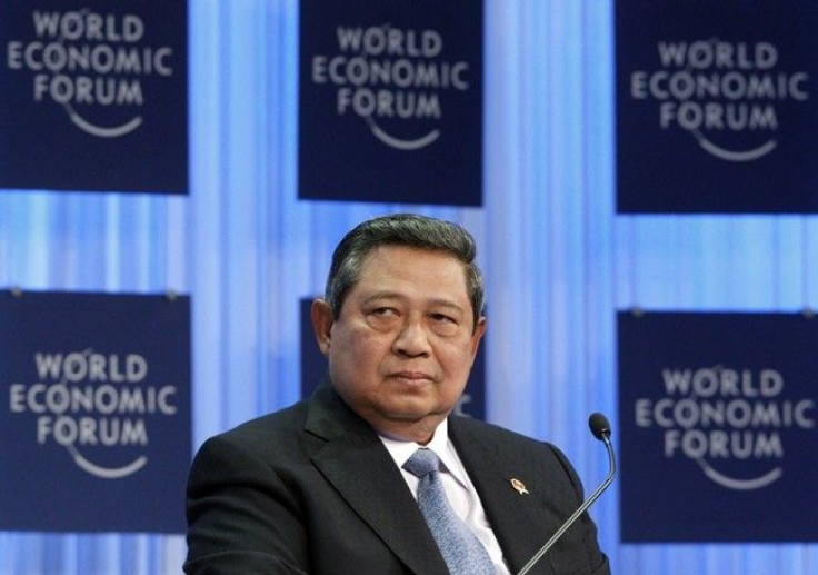 Indonesia's President Susilo Bambang Yudhoyono attends a session at the World Economic Forum (WEF) in Davos January 27, 2011.