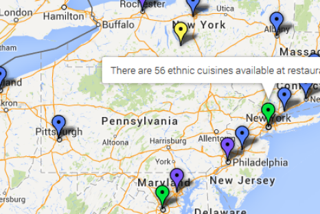 ethnic cuisines map