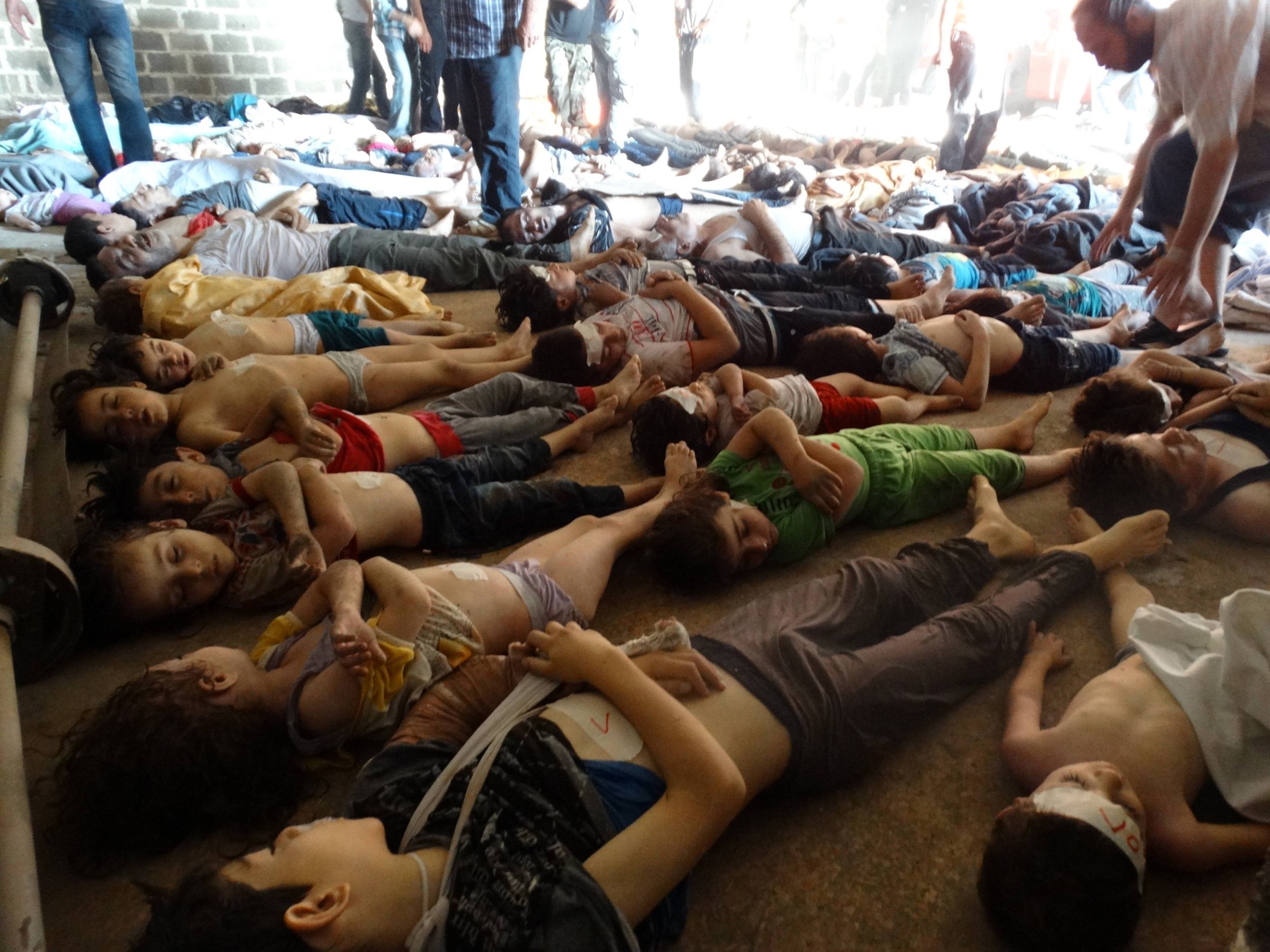 Syria bodies gas attack
