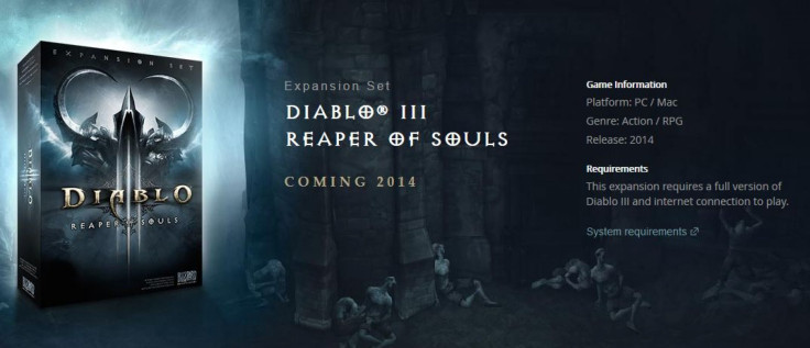 Diablo 3 Reaper of Souls Release Date
