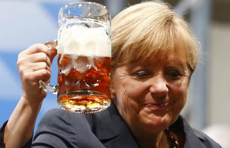 Germany Merkel beer Aug 2013 2