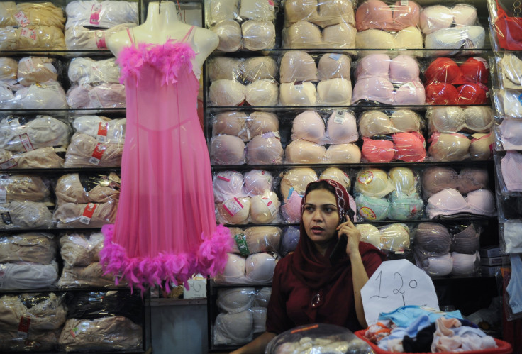 Pakistani woman on mobile phone