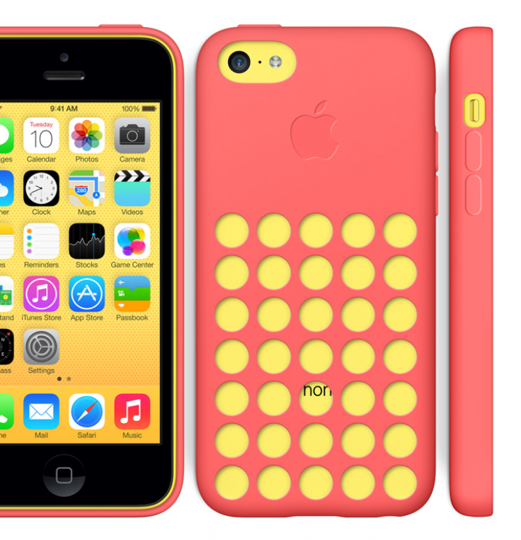 Apple iPhone 5C Yellow With Red Case