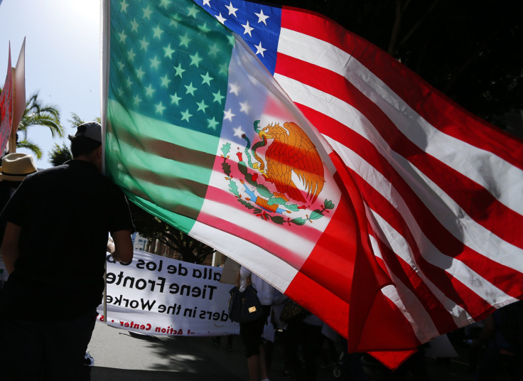 Immigration US Mexico flags rally May 2013