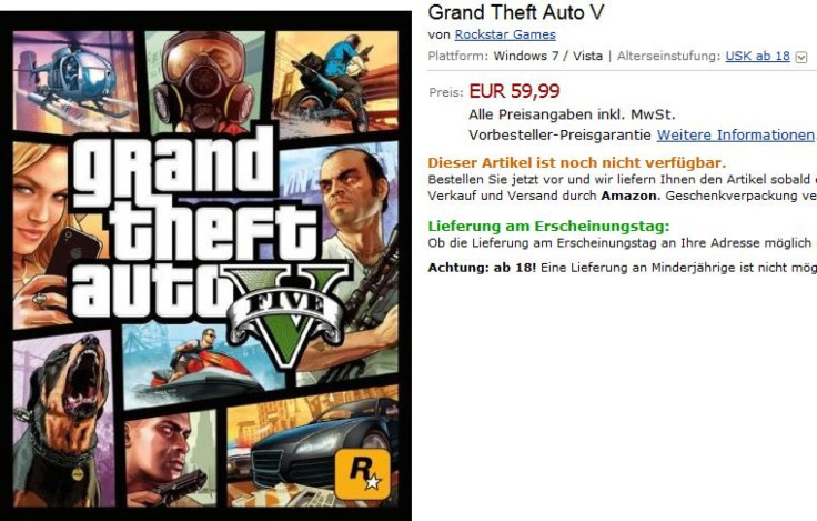 GTA 5 For PC Amazon Germany