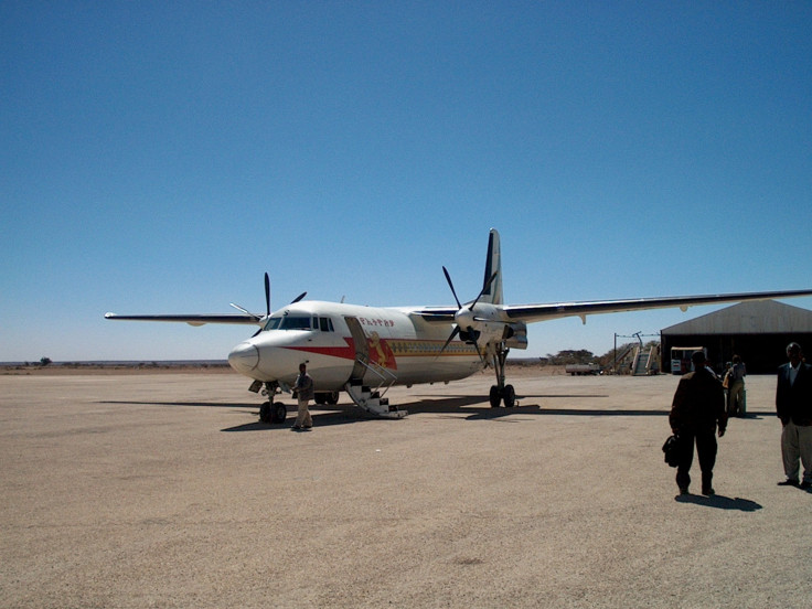 An Ethiopian Airlines plane at Egal International Airport in Hargeisa