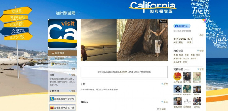 Visit California Weibo
