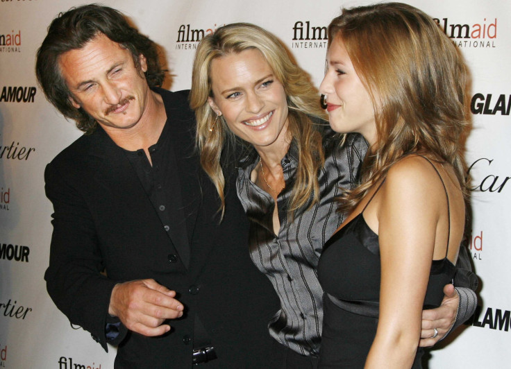 Sean Penn, Robin Wright, his former wife and their daughter, Dylan Penn