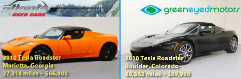 Used Tesla Roadsters