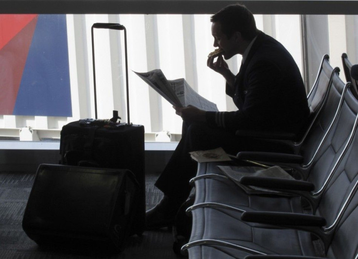 Business Traveler At Detroit Airport