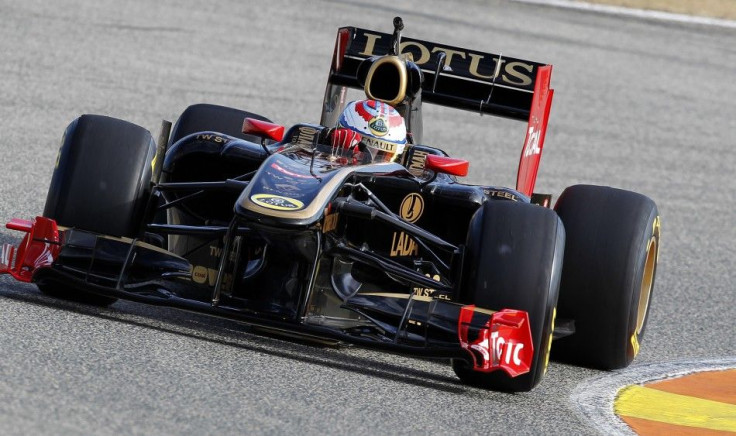 Lotus Renault Formula One driver Vitaly Petrov of Russia drives the R31 car in Valencia.