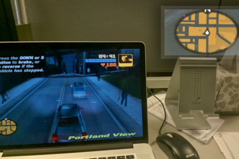 Google Glass Displaying GTA in-game GPS