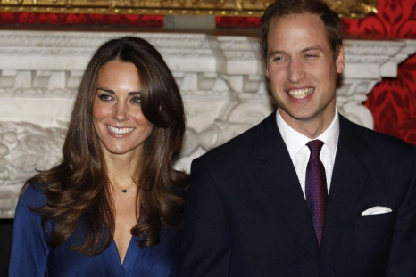 File photo of Britain's Prince William and his fiancee Kate Middleton.