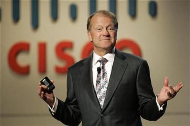Chambers, CEO of Cisco Systems, speaks during a news conference at at the CES in Las Vegas
