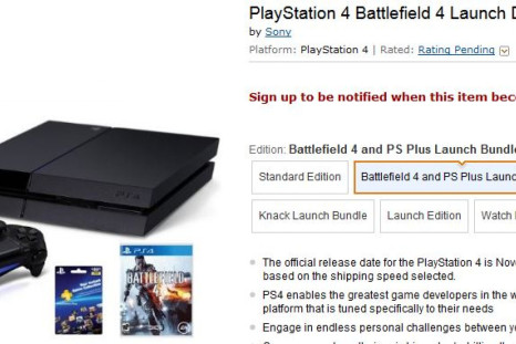 PS4 Sold Out Amazon