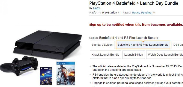 PS4 Sold Out Amazon