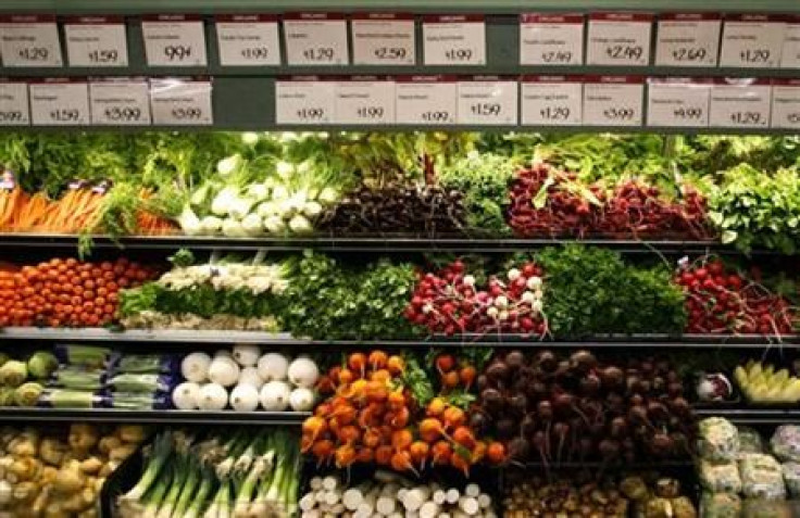 Organic vegetables are shown at a Whole Foods Market in LaJolla , California