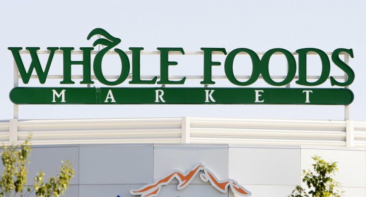 The sign for the Whole Foods grocery store is seen in Lakewood