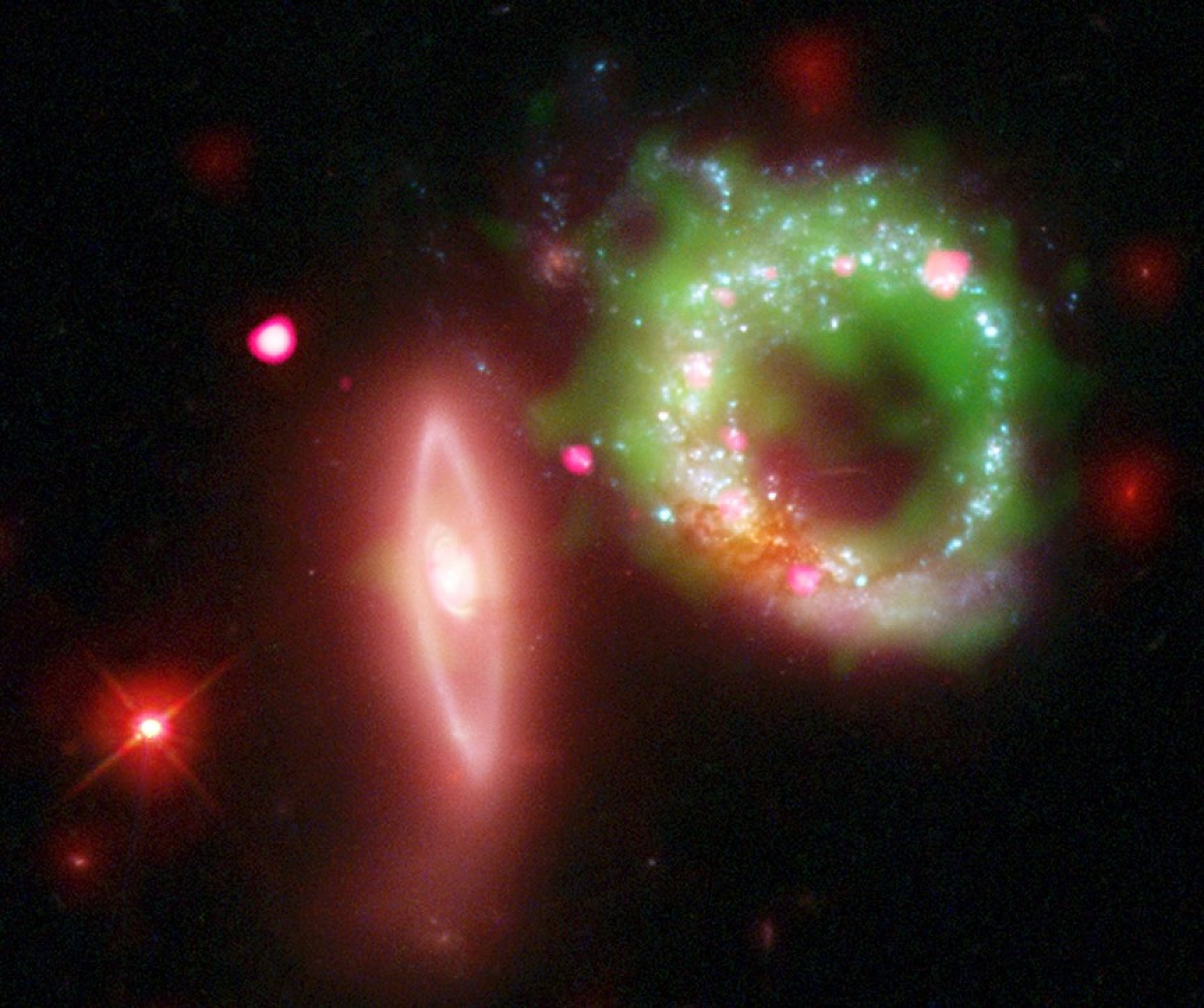 X-ray, Optical, Infrared and UV Image of Arp 147