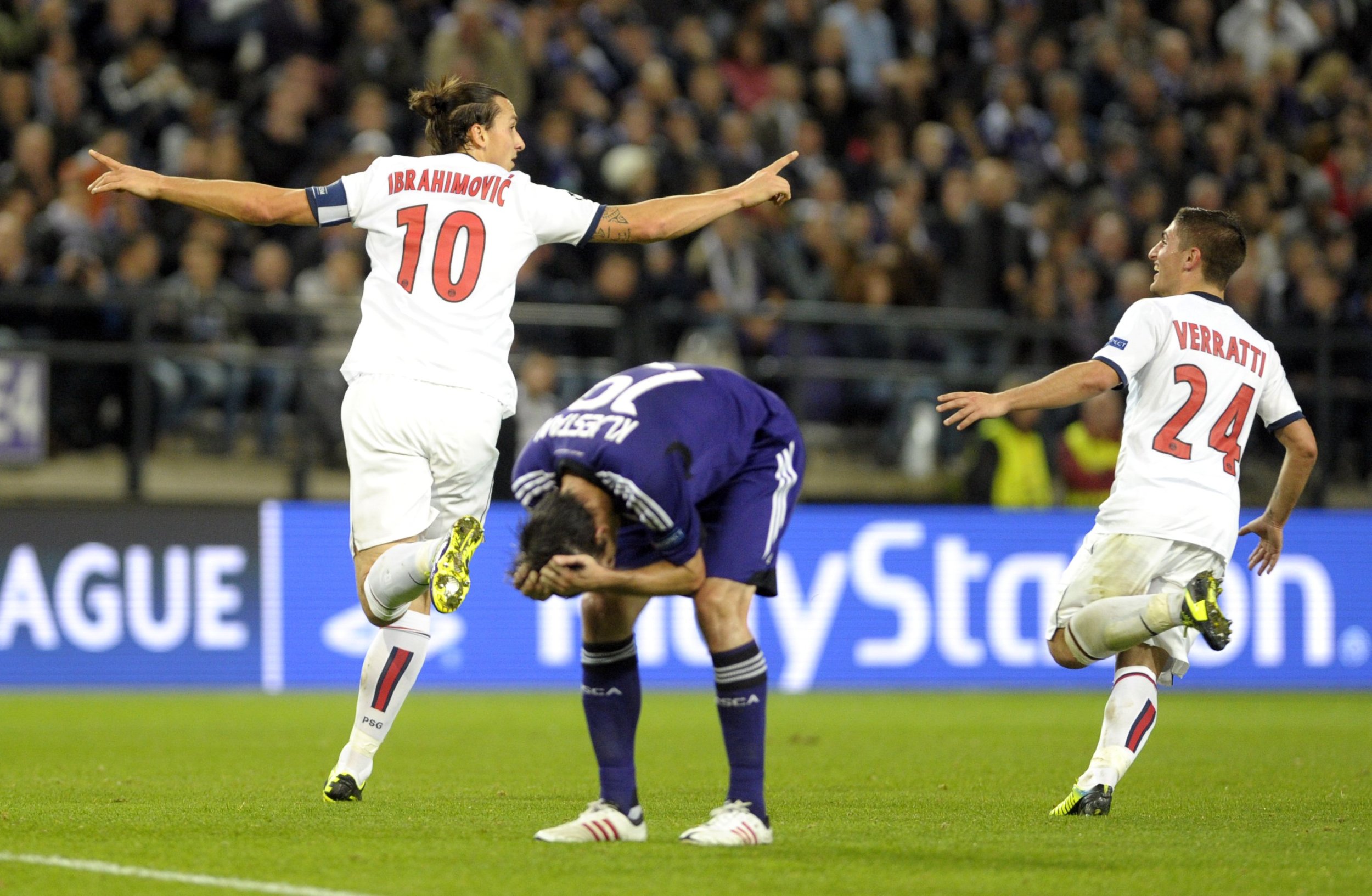 VIDEO PSG 5  0 Anderlecht Zlatan Ibrahimovic Scores 4 Amazing Goals