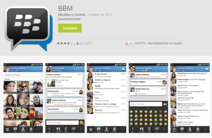 BBM For Android iPhone Reviews