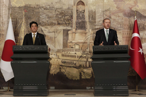 Erdogan and Abe Shinzo
