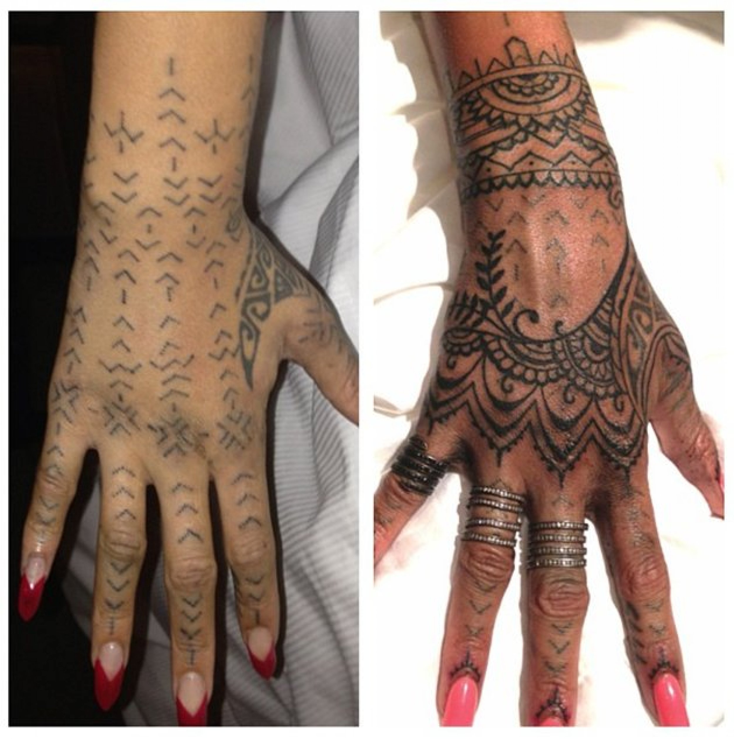 Rihanna Covers 'Chris Brown Tattoo': Unhappy With Design; Flies Artists  1,500 Miles To 'Update' It [PHOTO]