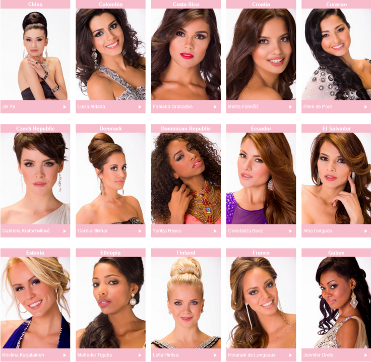 Miss Universe 2013 Contestants