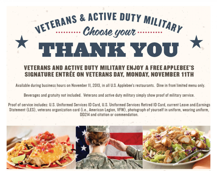 Veterans Day freebies