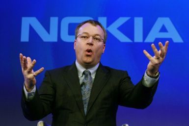 Nokia chief executive Stephen Elop speaks during a Nokia event in London.