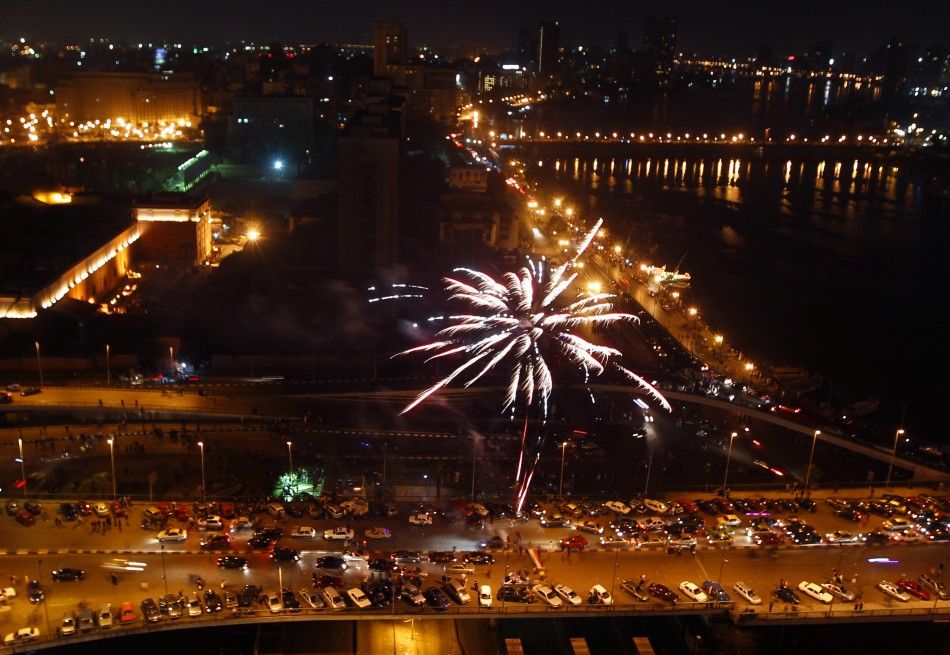 Egypt celebrates as Mubarak resigns.